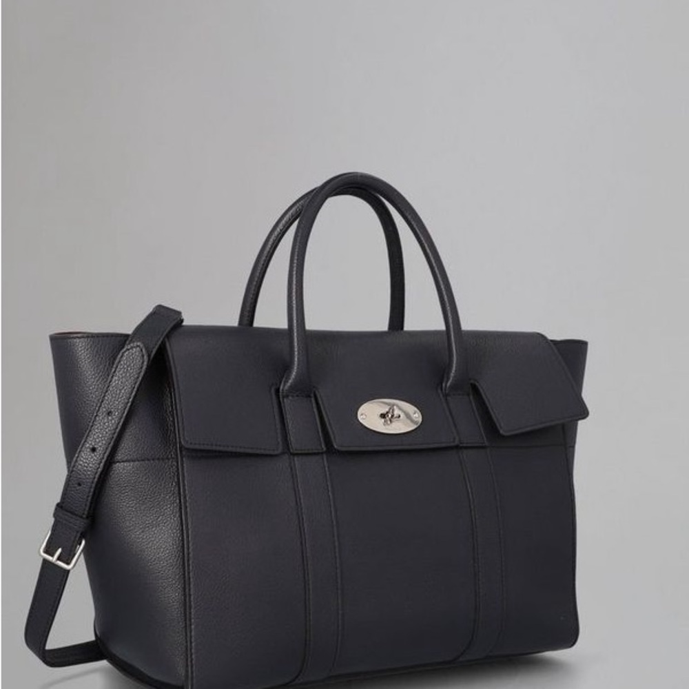 Make an Offer! Midnight Leather Mulberry Bayswater w/ Strap